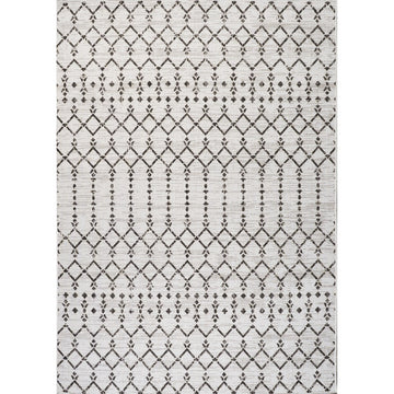 Ourika Moroccan Geometric Textured Weave Indoor/outdoor Area Rug